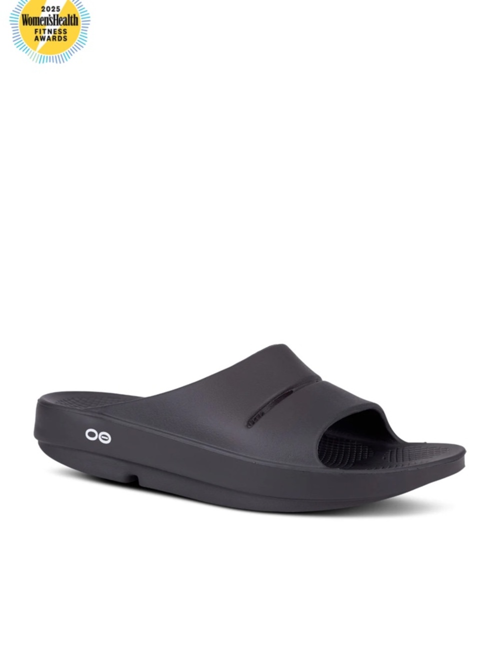 OOFOS Black Unisex Slide Sandal - Open Toe Recovery Slide